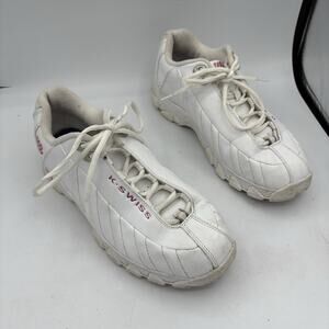 K‎ Swiss Sneakers Womens Size 11 ST329 CMF Heritage White Pink 93426-156-M Low
